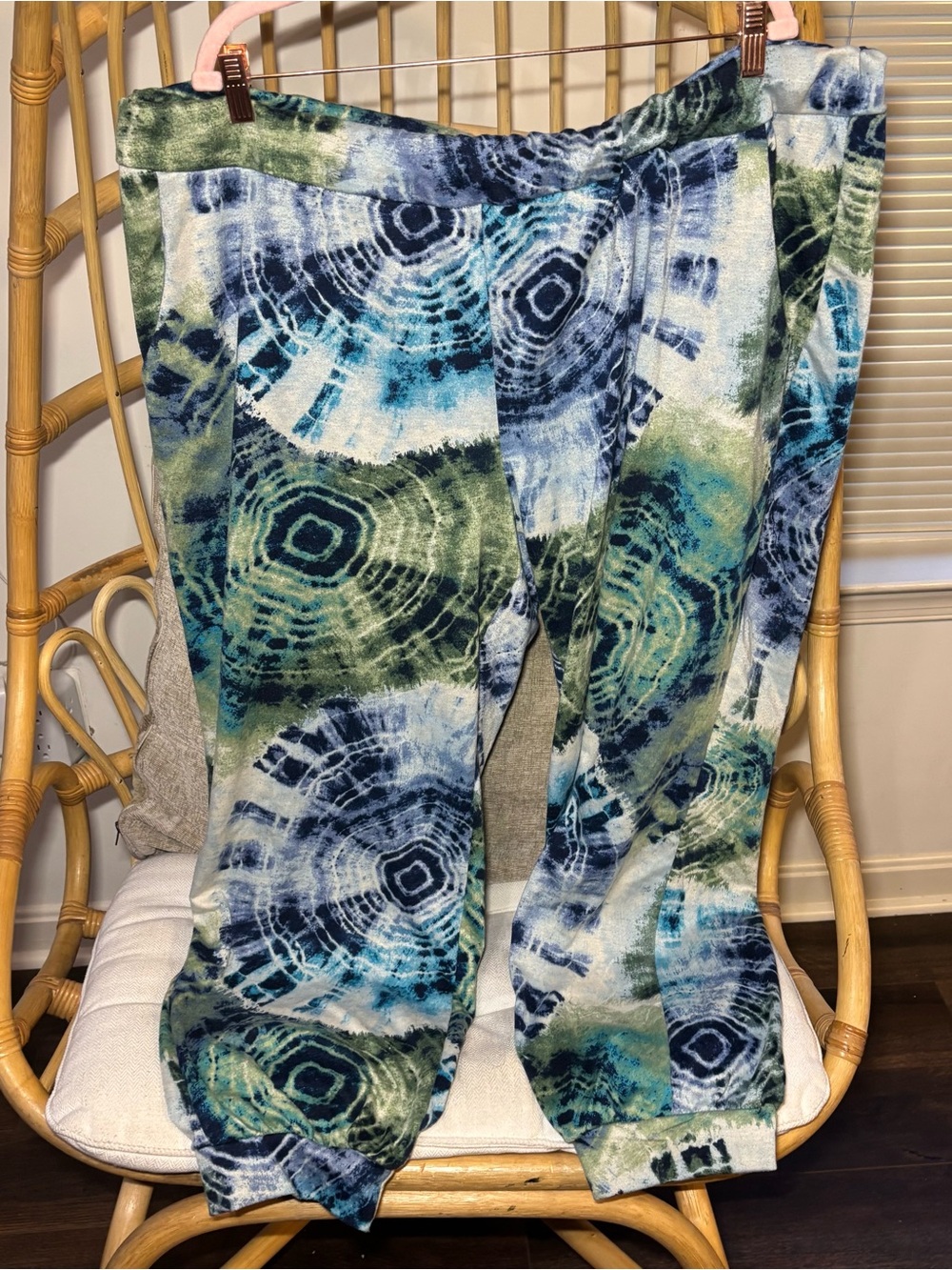 Ashley Stewart Blue & Green Tie-Dye Lounge Pants Size 20/26